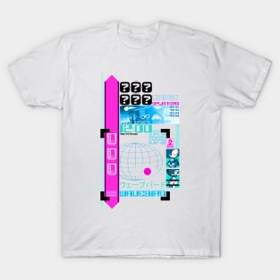 Y2K White Neon Wavebird T-Shirt